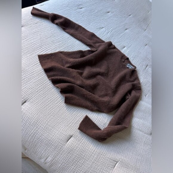 J.Crew Cashmere classic fit crewneck sweater size S color  HTHR HAZELNUT - Picture 2 of 10